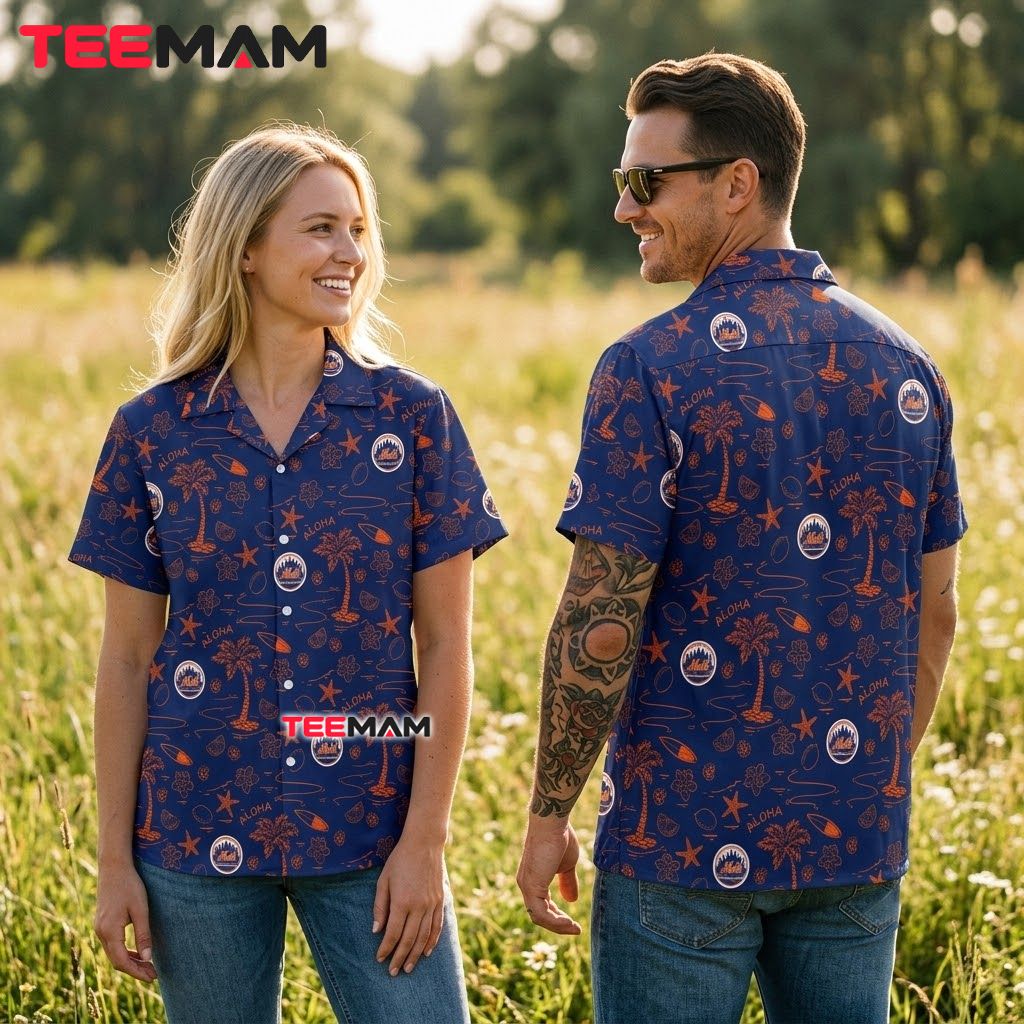 New York Mets Tropical Shirt Tropical Palm Back New York Mets Tropical Shirt Tropical Palm Back