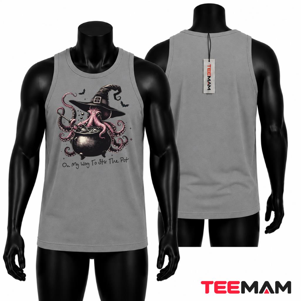 Octopus Halloween Tank Top Witch Cauldron Spooky Magic Gift Octopus Halloween Tank Top Witch Cauldron Spooky Magic Gift