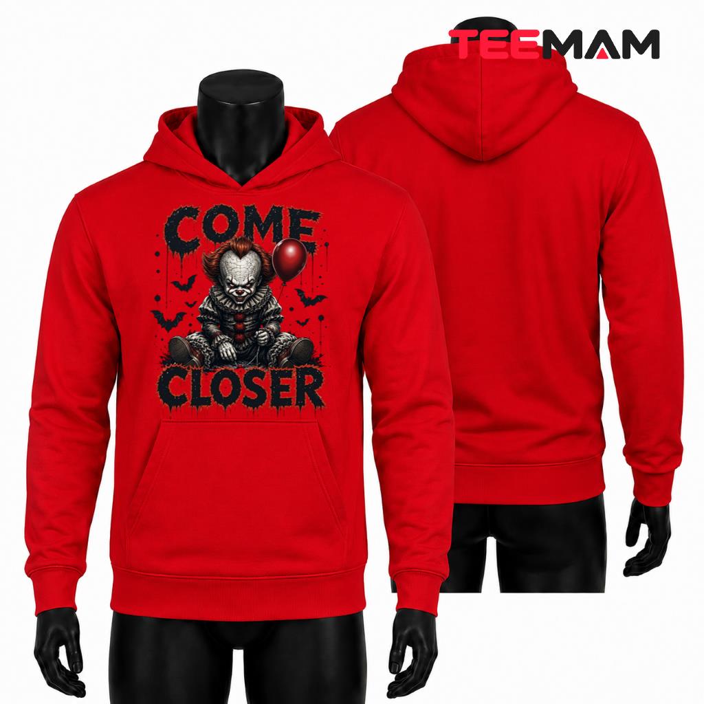 Pennywise Halloween Horror Hoodie Come Closer Balloon Pennywise Halloween Horror Hoodie Come Closer Balloon