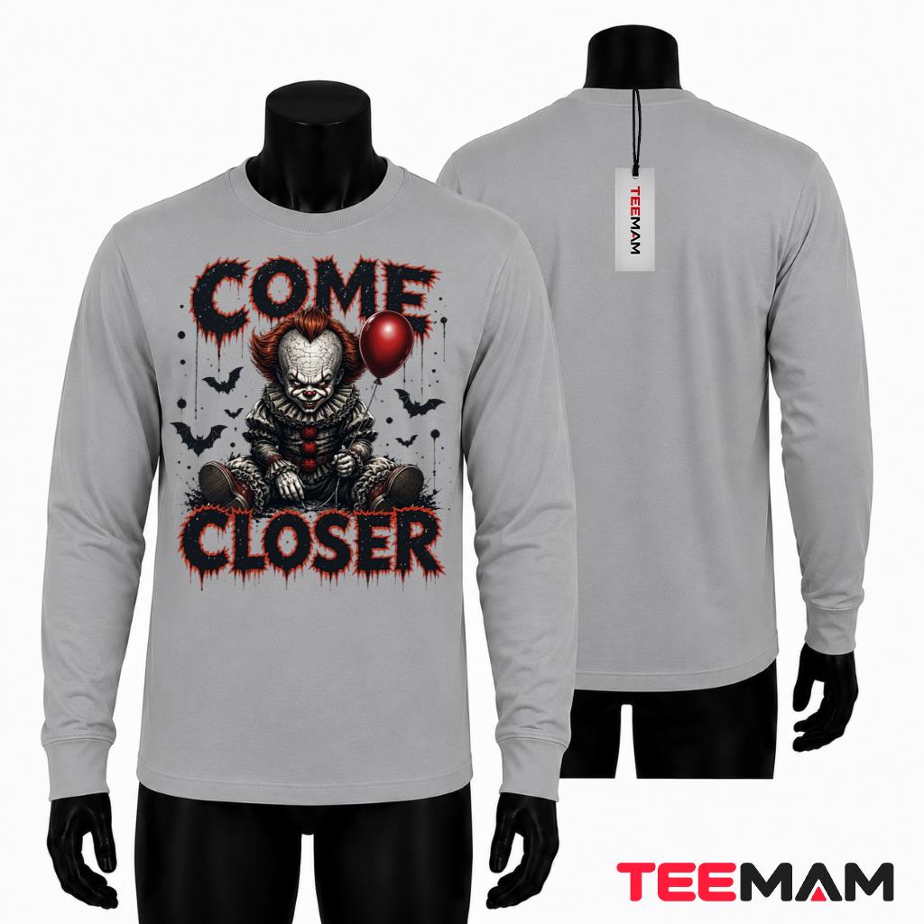 Pennywise Halloween Horror Long Sleeve Come Closer Balloon Pennywise Halloween Horror Long Sleeve Come Closer Balloon