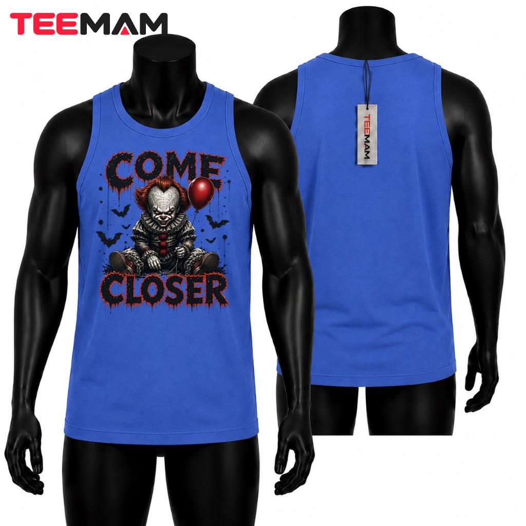 Pennywise Halloween Horror Tank Top Come Closer Balloon Pennywise Halloween Horror Tank Top Come Closer Balloon