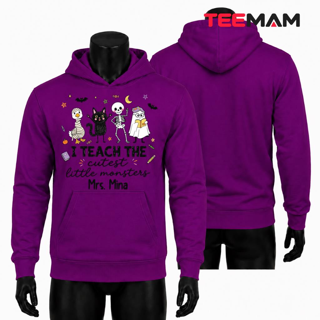 Personalized Halloween Teacher Hoodie I Teach the Cutest Little Monsters Personalized Halloween Teacher Hoodie I Teach the Cutest Little Monsters