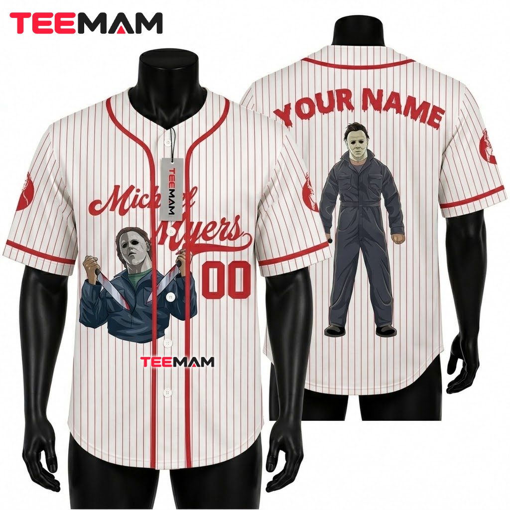 Personalized Michael Myers Baseball Jersey Halloween 1