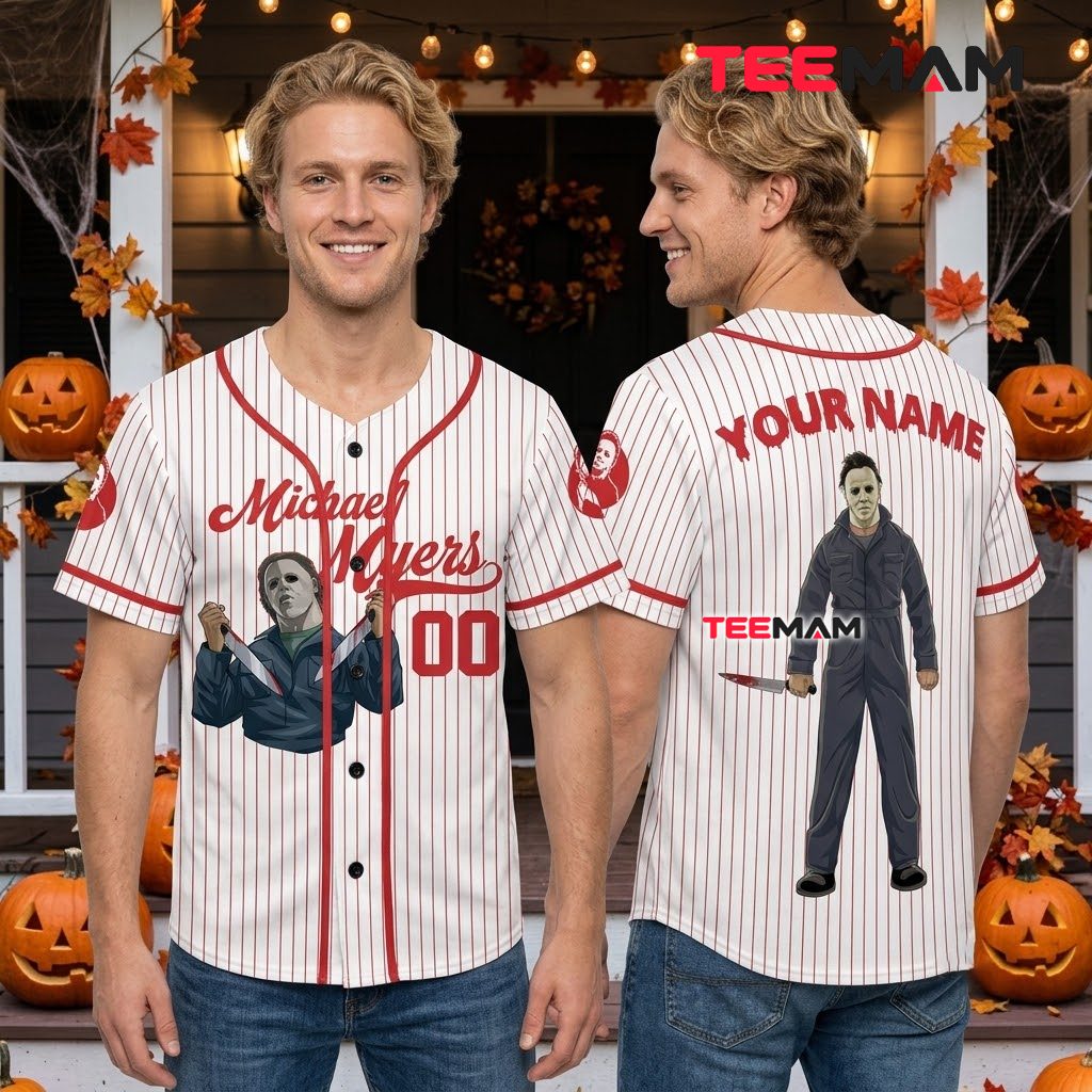 Personalized Michael Myers Baseball Jersey Halloween 2 Personalized Michael Myers Baseball Jersey Halloween 2