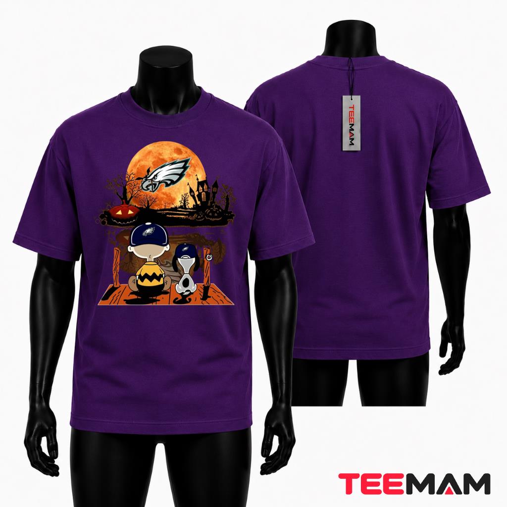 Philadelphia Eagles Halloween T-Shirt Charlie Brown Snoopy