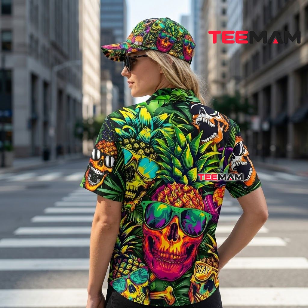 Pineapple Hawaiian Shirt Skull Sunglasses Stay Fresh Version 3 Pineapple Hawaiian Shirt Skull Sunglasses Stay Fresh Version 3
