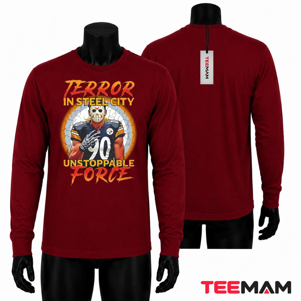Pittsburgh Steelers Halloween Long Sleeve Jason Horror Terror Pittsburgh Steelers Halloween Long Sleeve Jason Horror Terror