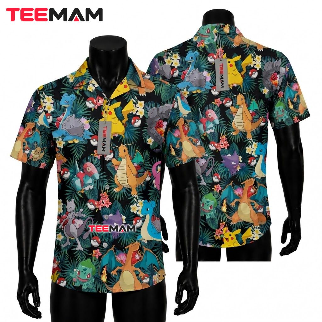 Snorlax Pokemon Hawaiian Shirt Tropical Palm Set Snorlax Pokemon Hawaiian Shirt Tropical Palm Set