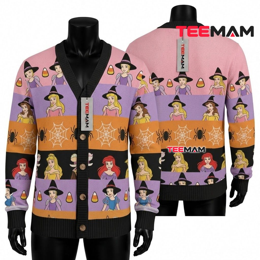 Princess Halloween Cardigan Witch Spider Web 1