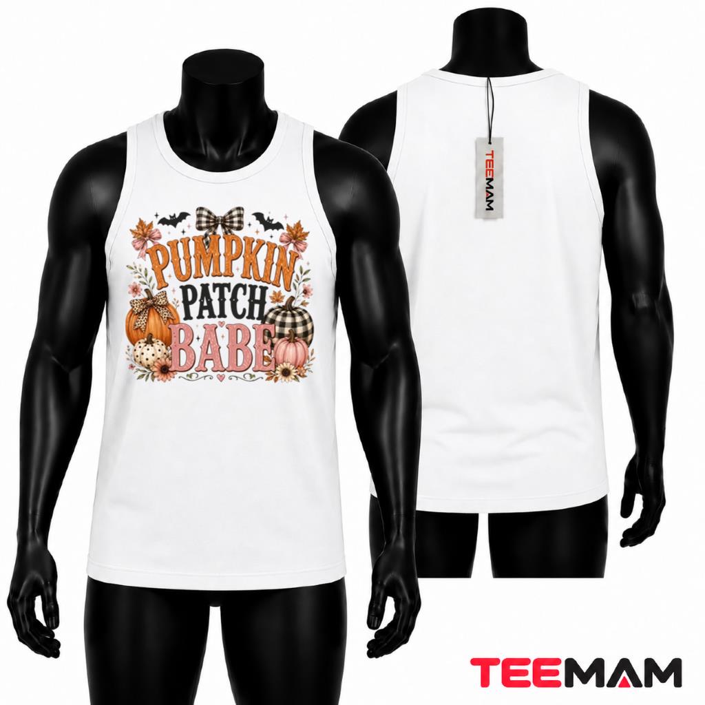 Pumpkin Patch Babe Tank Top Fall Coquette Leopard Bow Pumpkin Patch Babe Tank Top Fall Coquette Leopard Bow