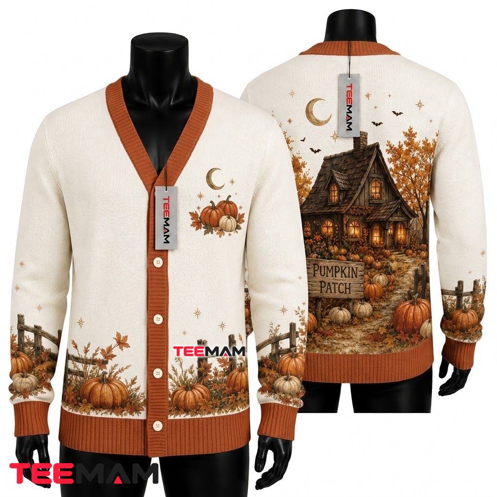 Pumpkin Patch Halloween Cardigan Cottage Autumn 1