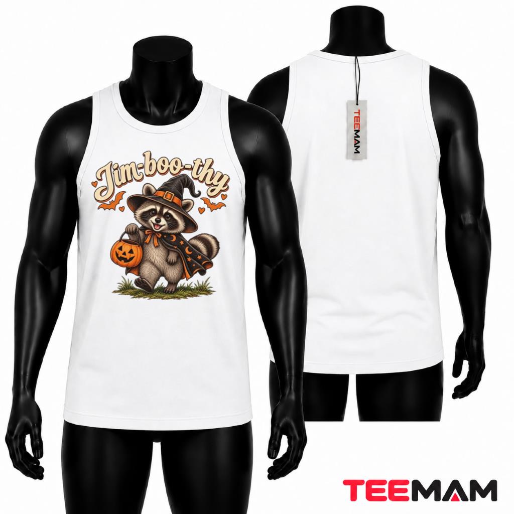 Raccoon Halloween Tank Top Witch Spooky Animal Pumpkin Raccoon Halloween Tank Top Witch Spooky Animal Pumpkin