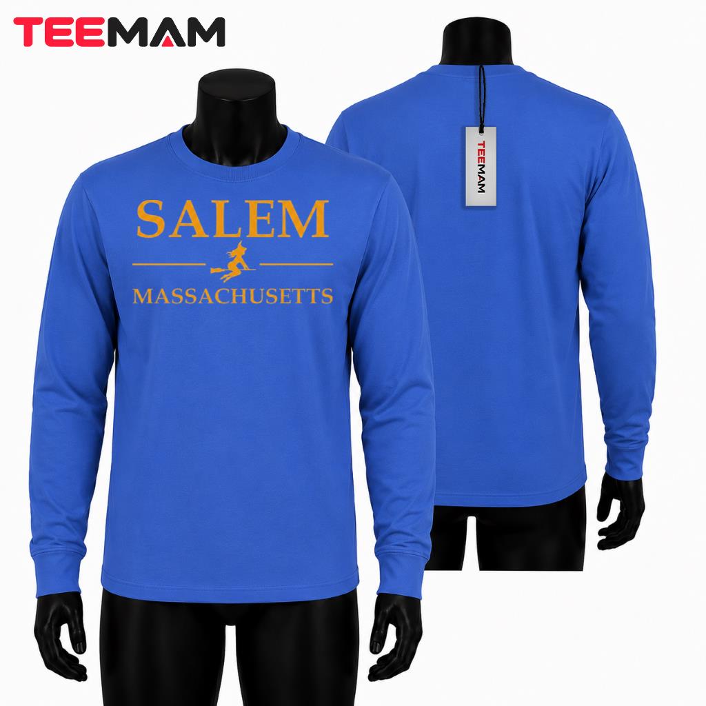 Salem Massachusetts Witch Long Sleeve Halloween Flying Broom Salem Massachusetts Witch Long Sleeve Halloween Flying Broom