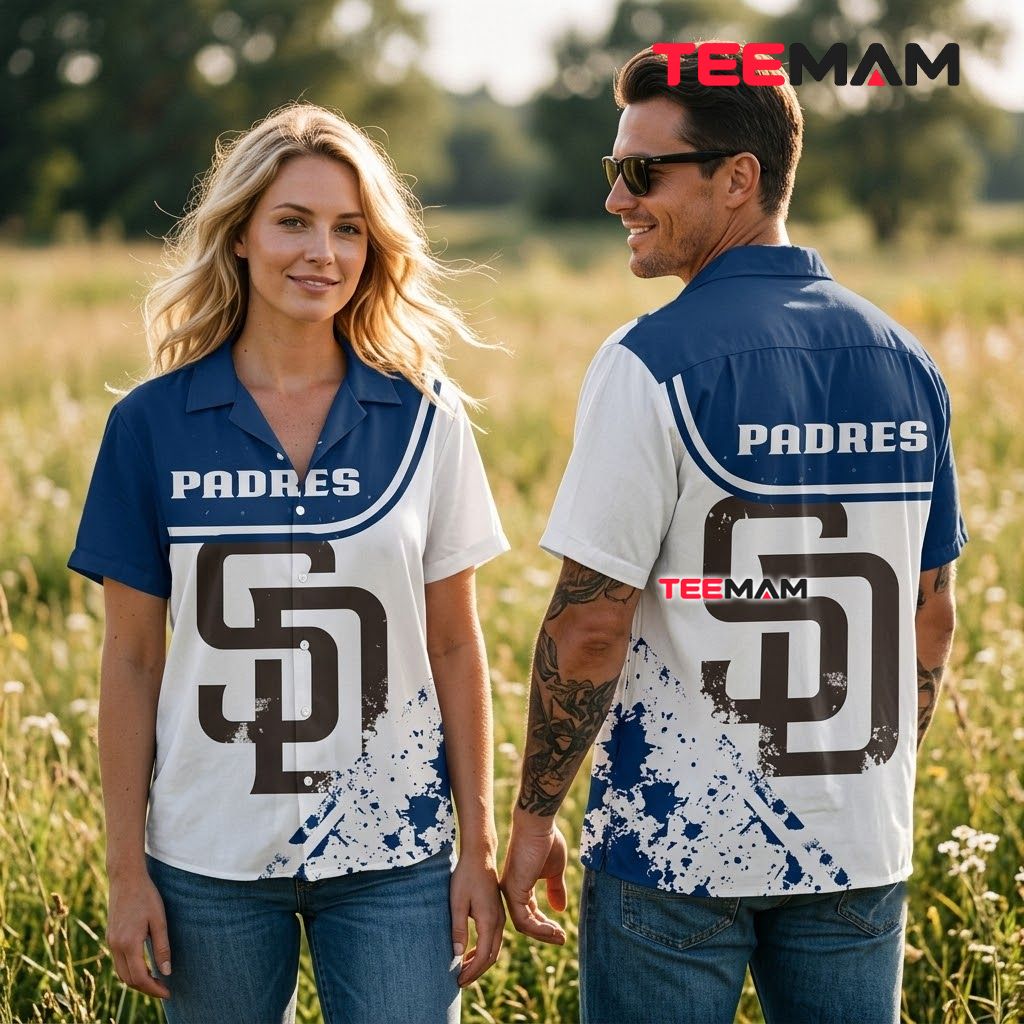 San Diego Padres Hawaiian Shirt Ink Splash Beach Back San Diego Padres Hawaiian Shirt Ink Splash Beach Back