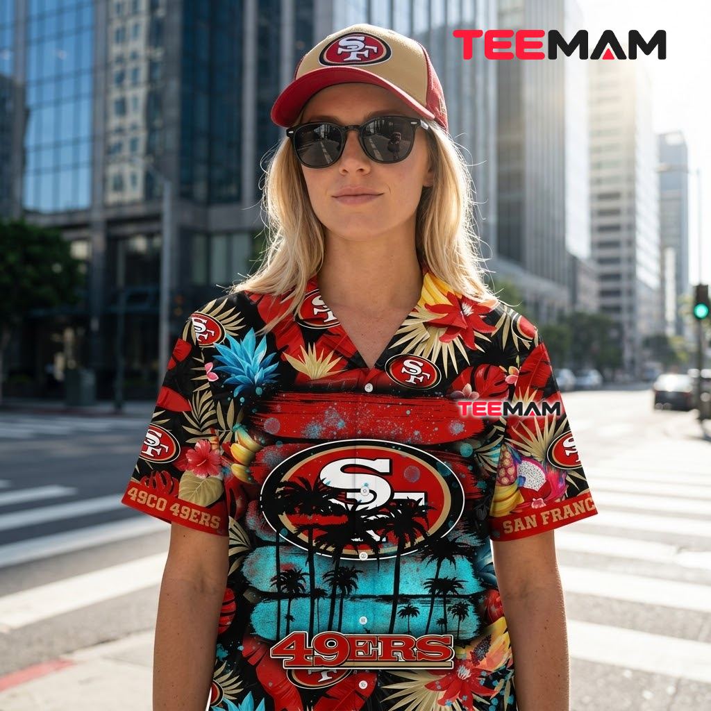 San Francisco 49ers Hawaiian Shirt Pineapple Summer Beach Back San Francisco 49ers Hawaiian Shirt Pineapple Summer Beach Back