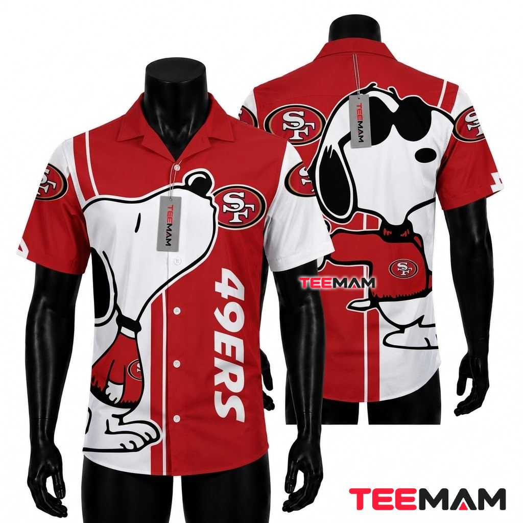 San Francisco 49ers Hawaiian Shirt Snoopy Cool Front