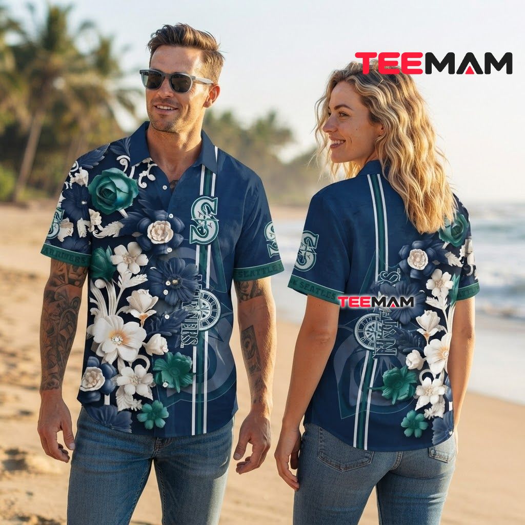 Seattle Mariners Hawaiian Shirt Rose Garden Back Seattle Mariners Hawaiian Shirt Rose Garden Back