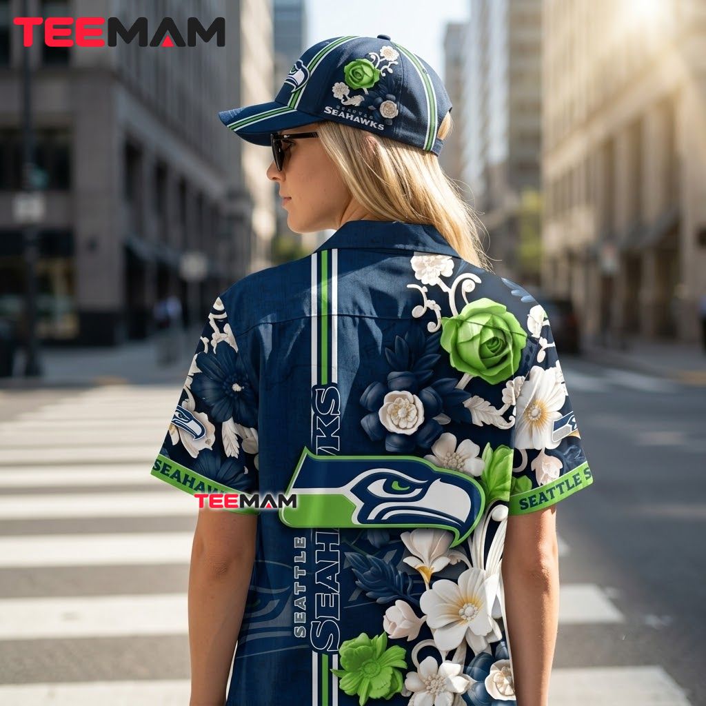 Seattle Seahawks Aloha Shirt Rose Garden Version 3 Seattle Seahawks Aloha Shirt Rose Garden Version 3