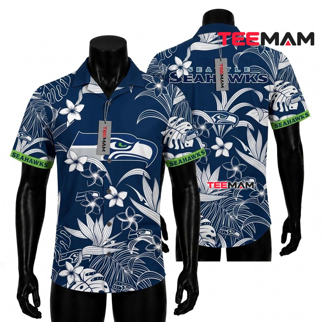 Seattle Seahawks Button Up Shirt Psychedelic Island Seattle Seahawks Button Up Shirt Psychedelic Island