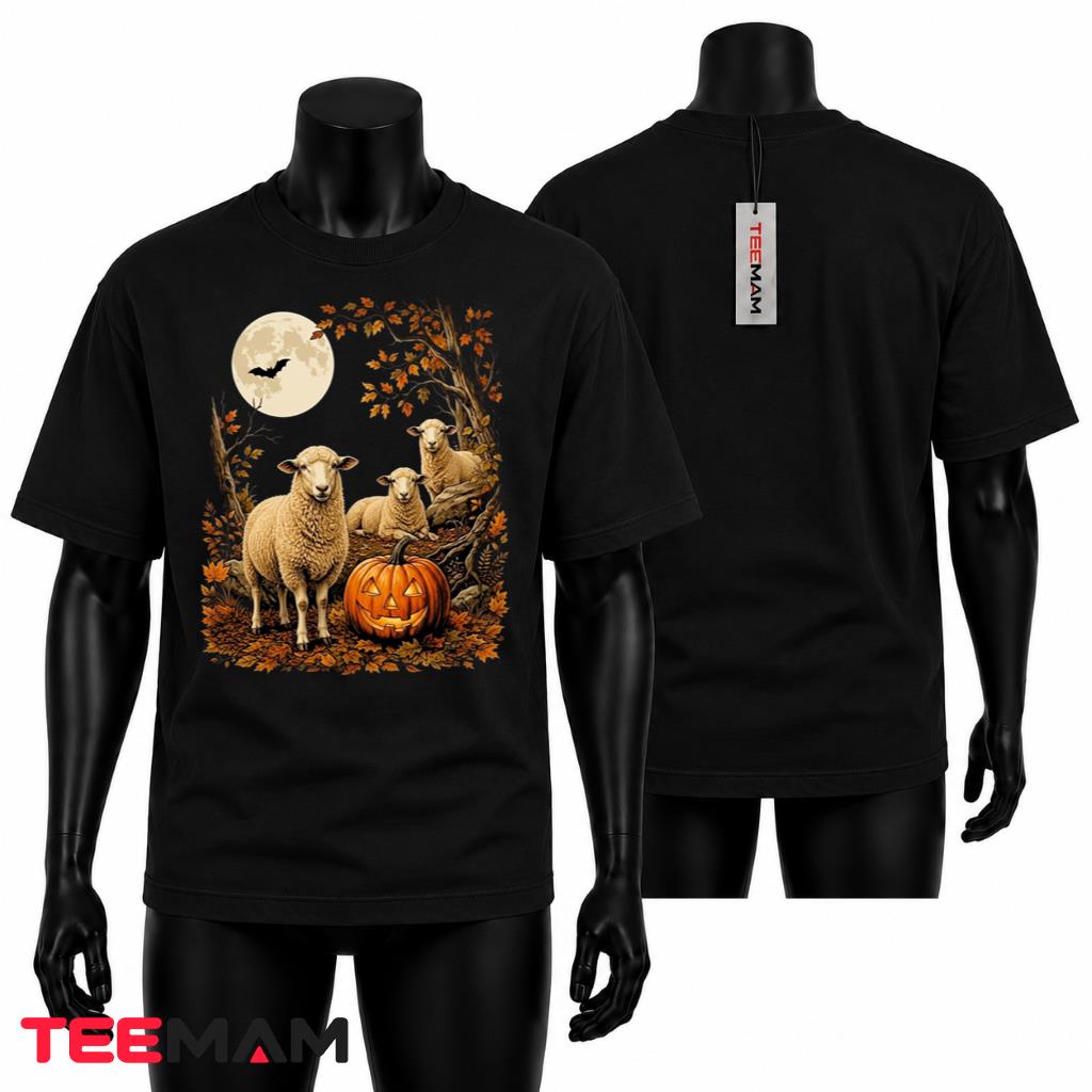 Sheep Halloween T-Shirt Spooky Cute Autumn Pumpkin Party