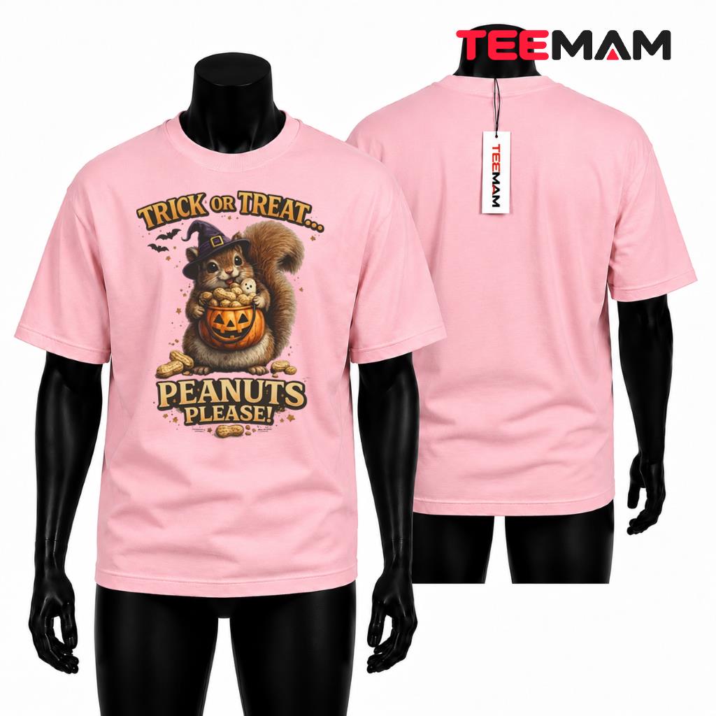 Squirrel Peanuts Halloween T-Shirt Trick Or Treat Cute Animal