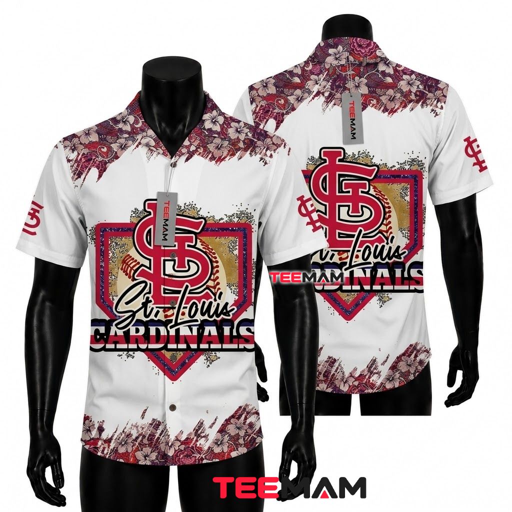 St Louis Cardinals Hawaiian Shirt Home Plate Front