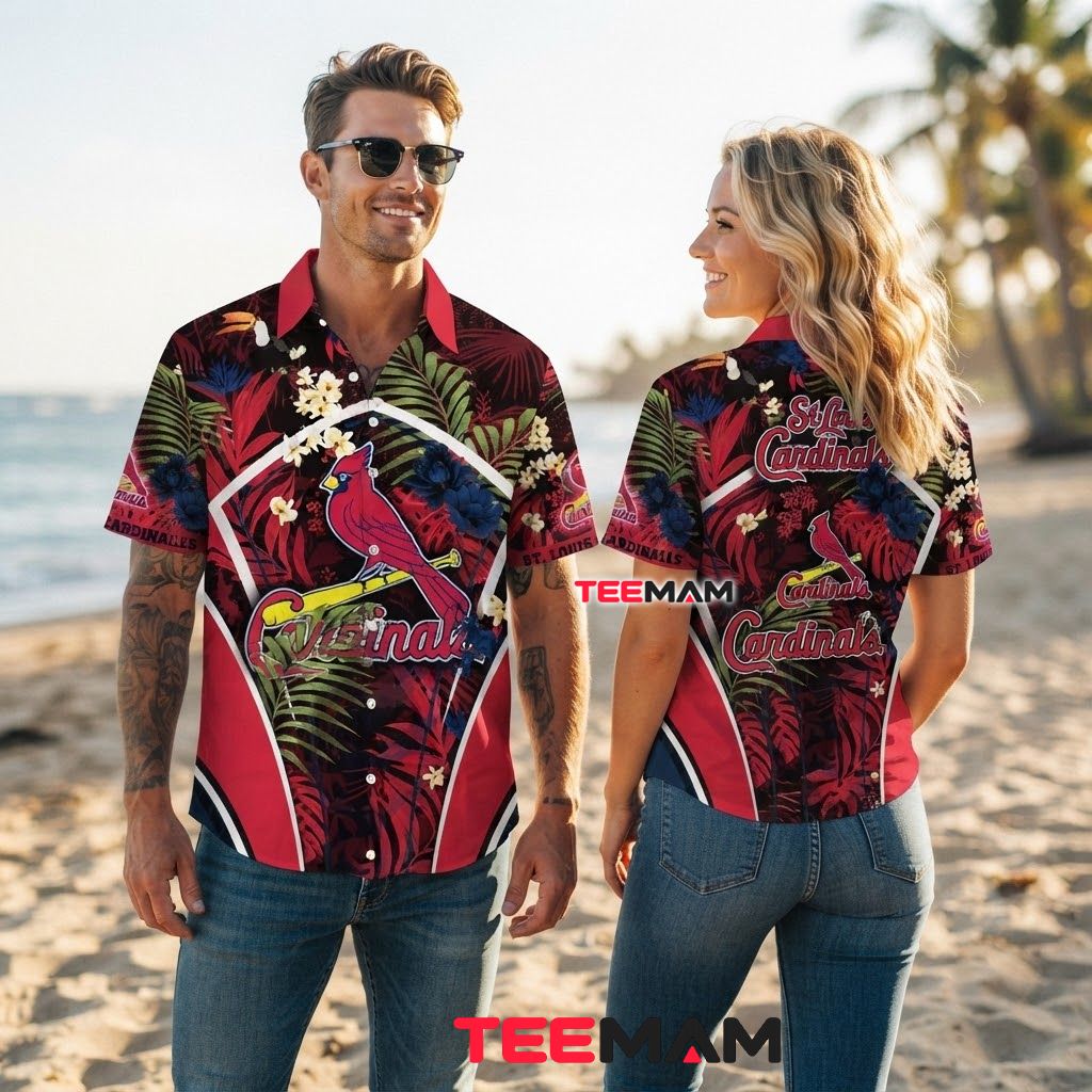 St Louis Cardinals Tropical Shirt Dark Jungle Back St Louis Cardinals Tropical Shirt Dark Jungle Back