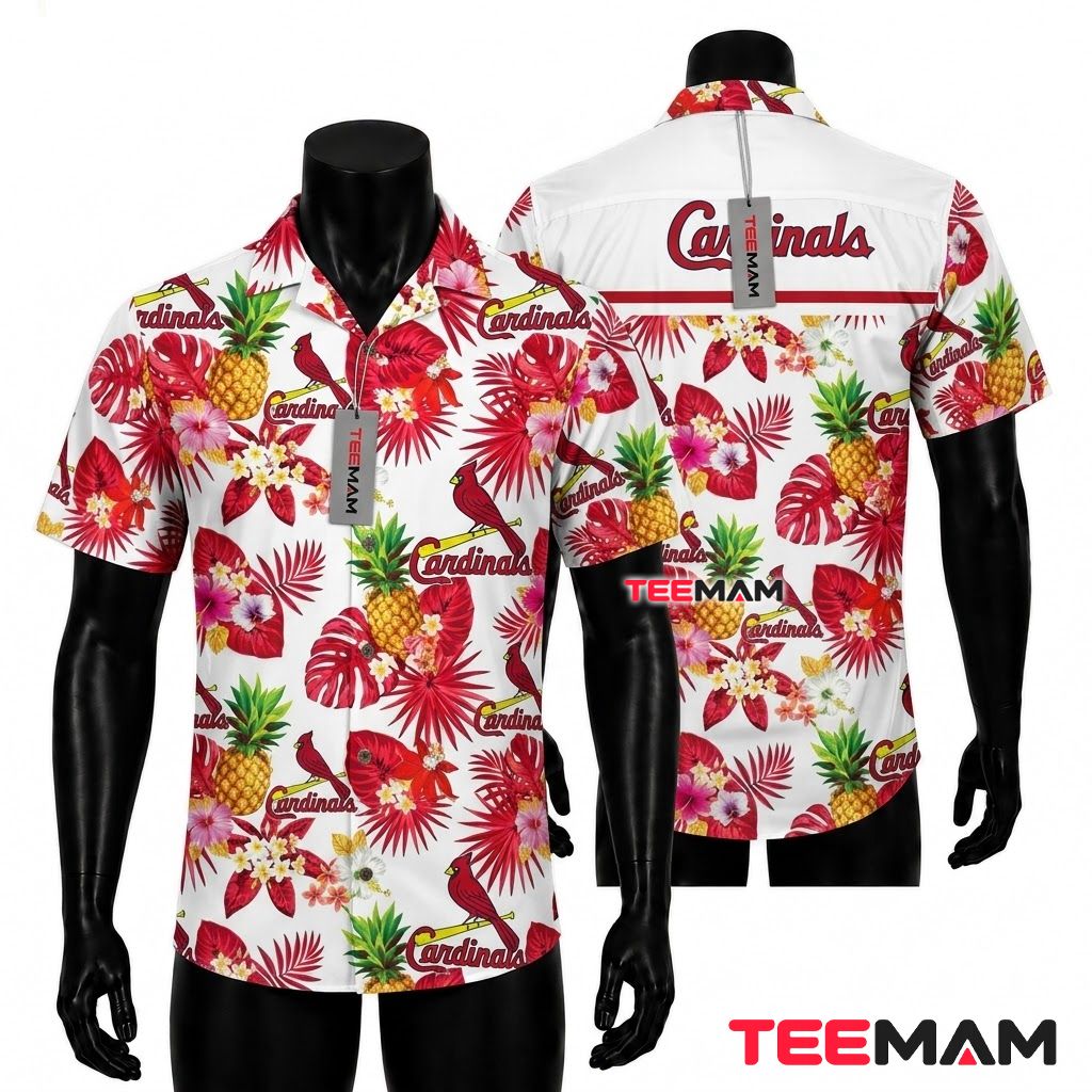 St Louis Cardinals Tropical Shirt Vintage Monstera