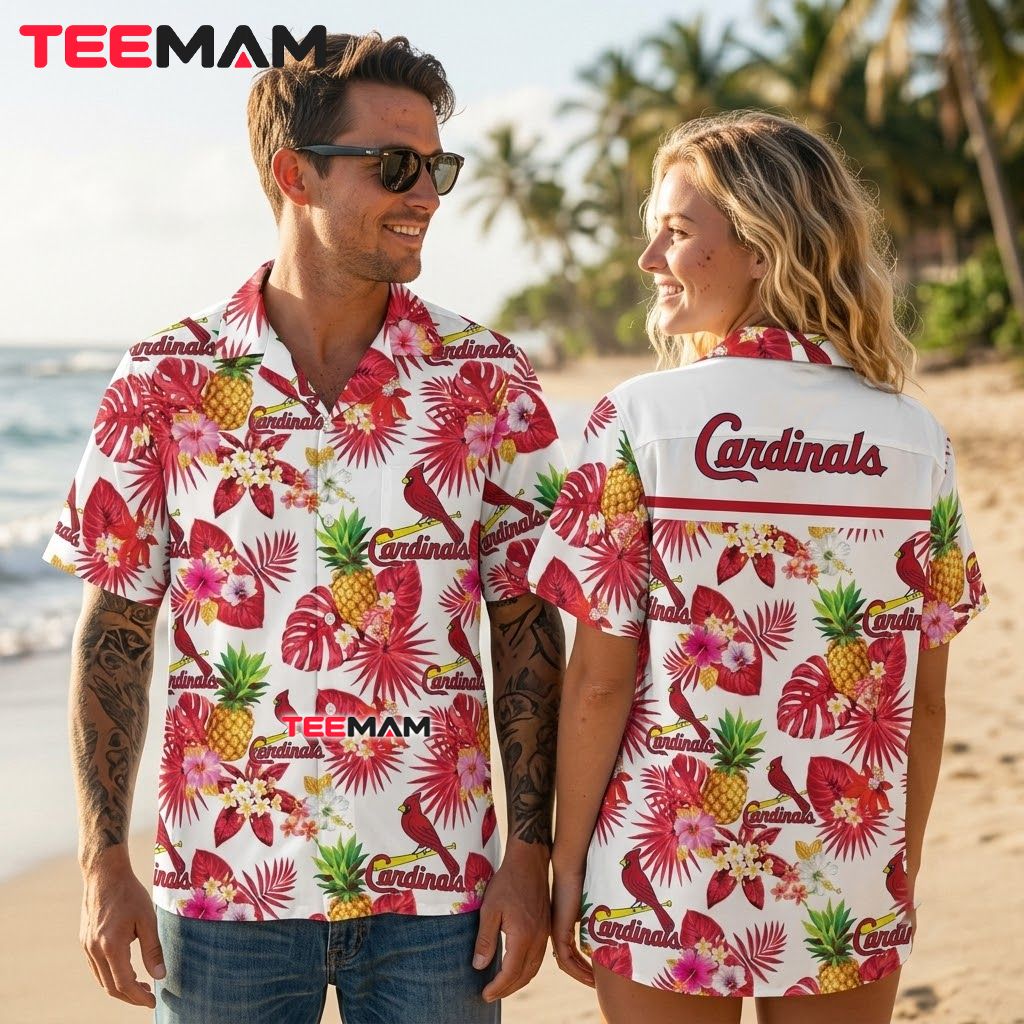 St Louis Cardinals Tropical Shirt Tropical Floral Back St Louis Cardinals Tropical Shirt Tropical Floral Back
