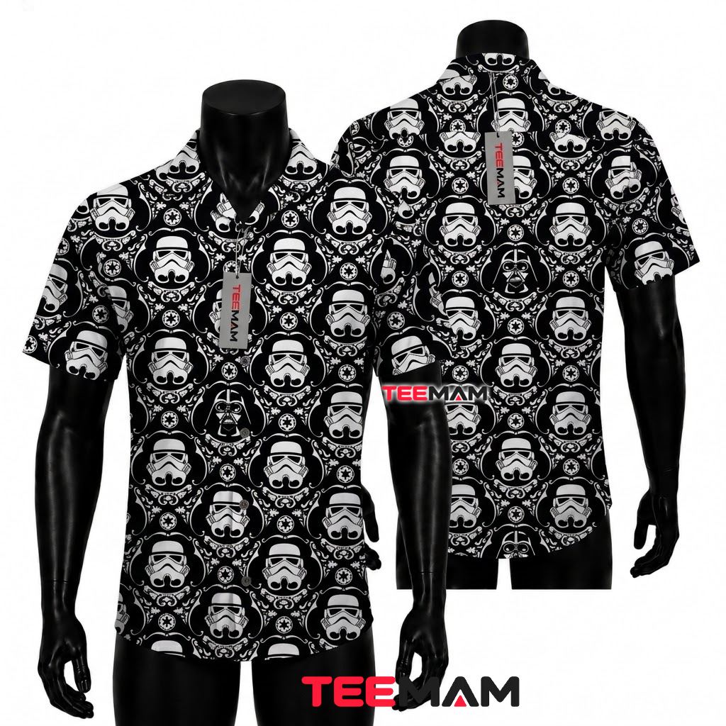 Star Wars Hawaiian Shirt Tiki Mask Tribal Brown Star Wars Hawaiian Shirt Tiki Mask Tribal Brown