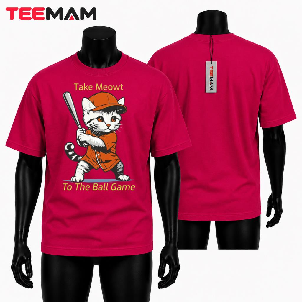 Take Meowt To The Ball Game Cat T-Shirt