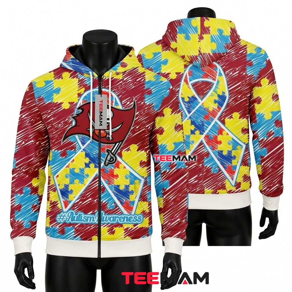 Washington Commanders 3D Hoodie Autism Awareness Puzzle Washington Commanders 3D Hoodie Autism Awareness Puzzle