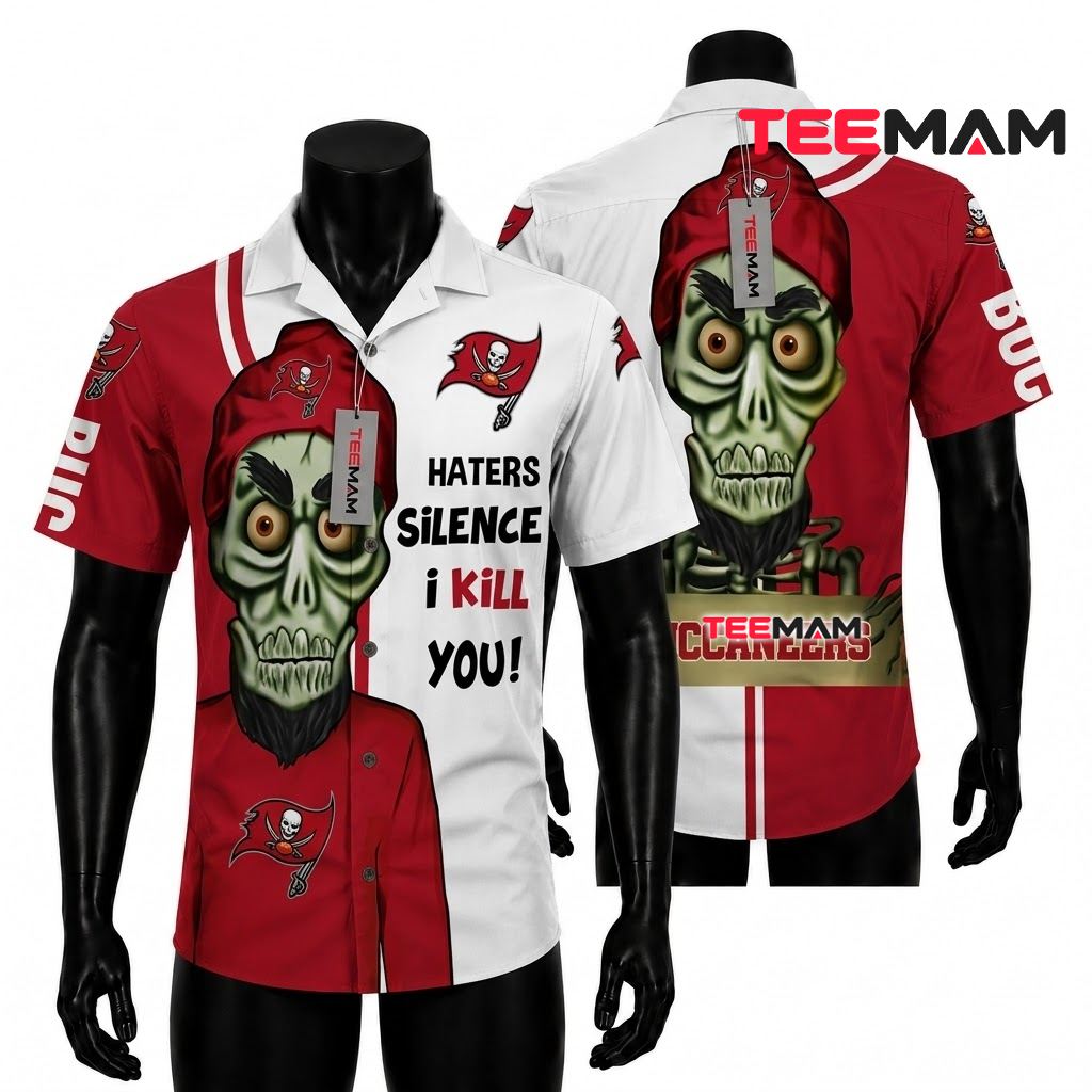 Tampa Bay Buccaneers Aloha Shirt Achmed Puppet Front
