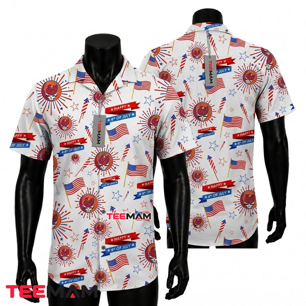 Tampa Bay Buccaneers Hawaiian Shirt 4th Of July Front