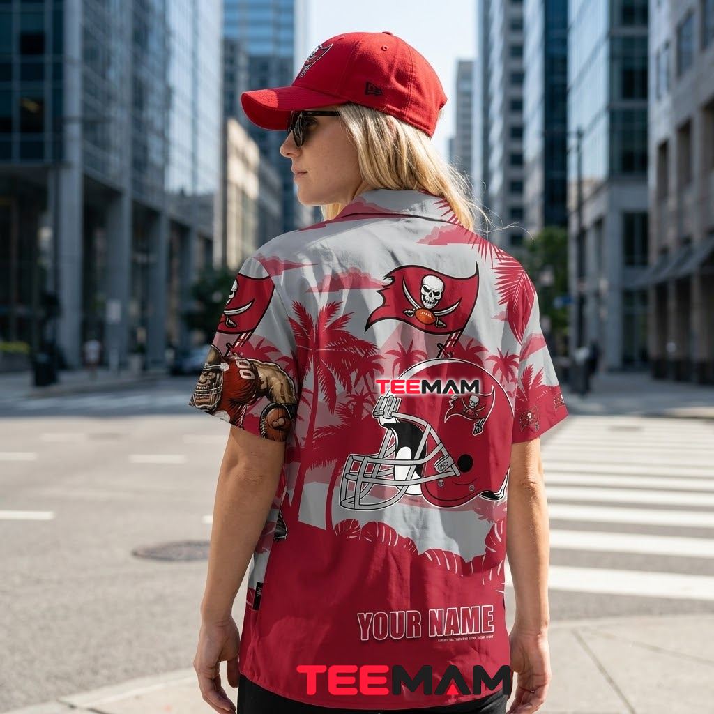 Tampa Bay Buccaneers Tropical Shirt Mascot Helmet Version 3 Tampa Bay Buccaneers Tropical Shirt Mascot Helmet Version 3