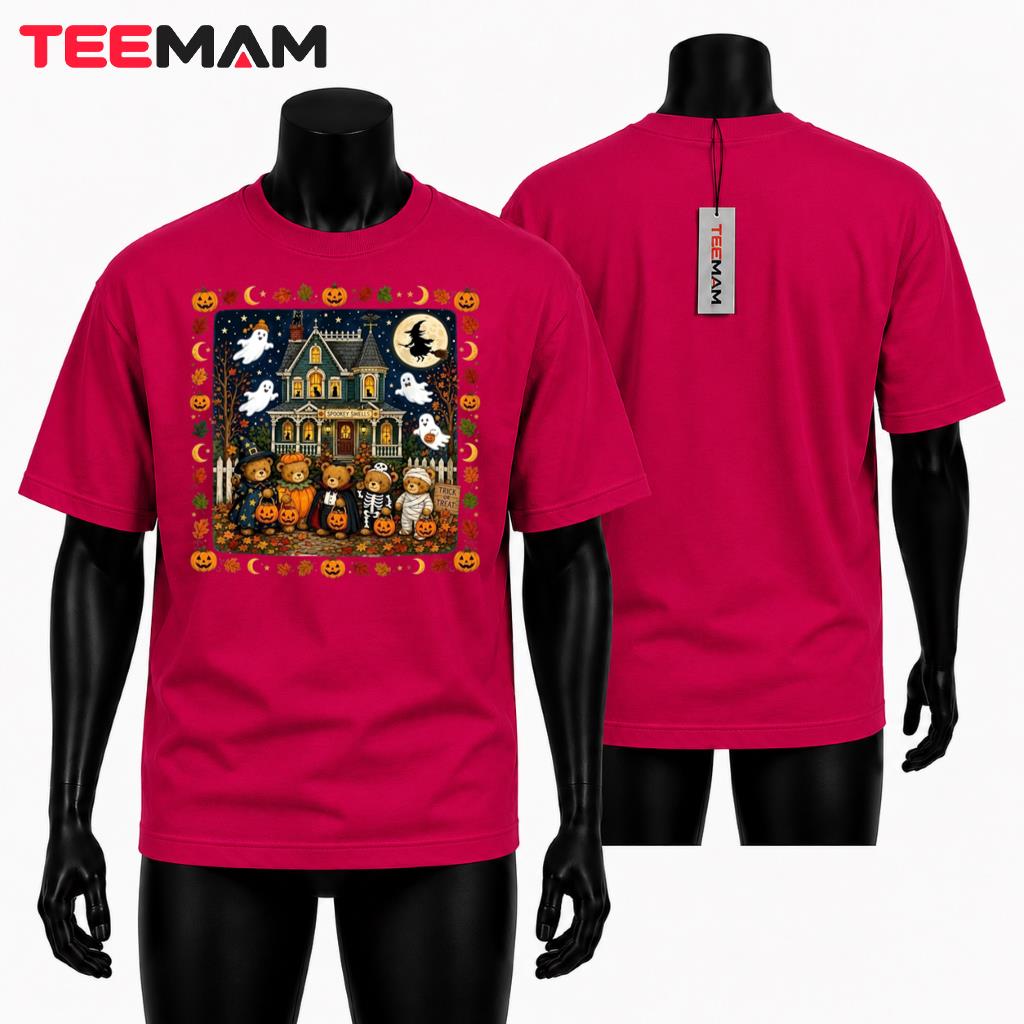 Teddy Bear Halloween T-Shirt Haunted House Trick Treat