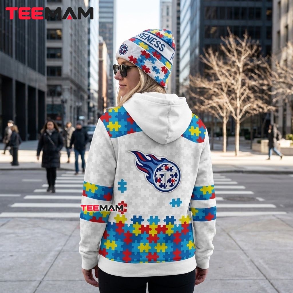 Tennessee Titans 3D Hoodie Autism Awareness Puzzle Version 3 Tennessee Titans 3D Hoodie Autism Awareness Puzzle Version 3