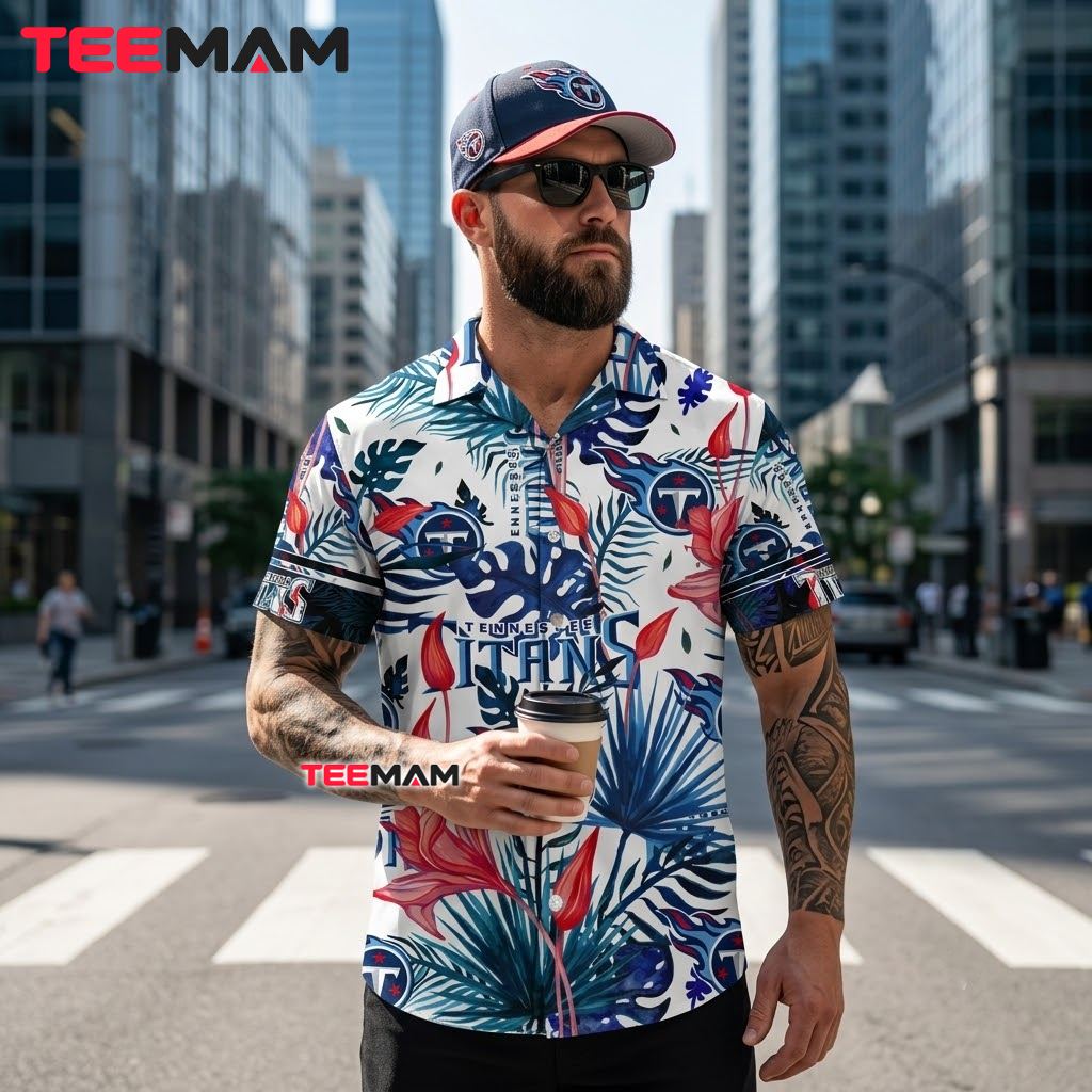 Tennessee Titans Aloha Shirt Personalized Floral Monstera Back Tennessee Titans Aloha Shirt Personalized Floral Monstera Back