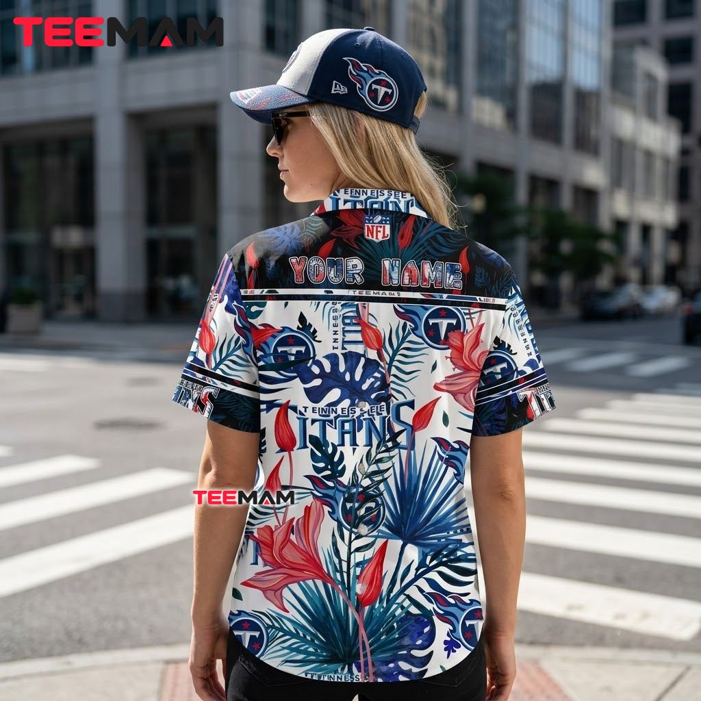 Tennessee Titans Aloha Shirt Personalized Floral Monstera Version 3 Tennessee Titans Aloha Shirt Personalized Floral Monstera Version 3