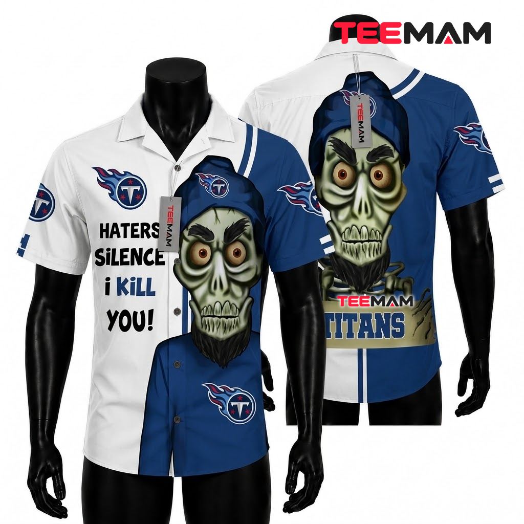 Tennessee Titans Hawaiian Shirt Achmed Puppet Front