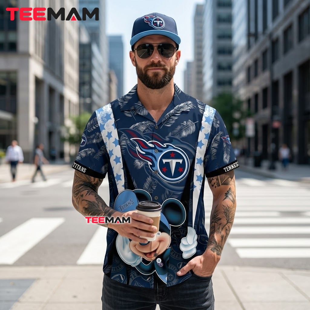 Tennessee Titans Hawaiian Shirt Mickey Mouse Back Tennessee Titans Hawaiian Shirt Mickey Mouse Back