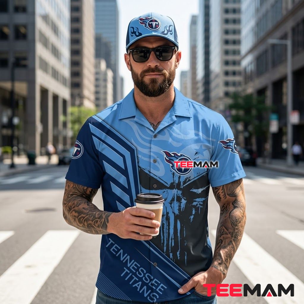 Tennessee Titans Hawaiian Shirt Personalized Skull Grunge Beach Back Tennessee Titans Hawaiian Shirt Personalized Skull Grunge Beach Back