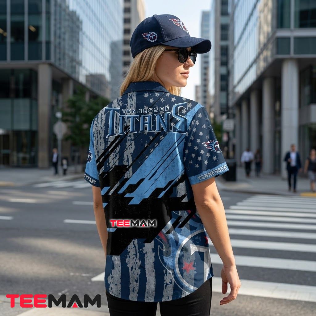 Tennessee Titans Hawaiian Shirt Stars Distressed Beach Version 3 Tennessee Titans Hawaiian Shirt Stars Distressed Beach Version 3