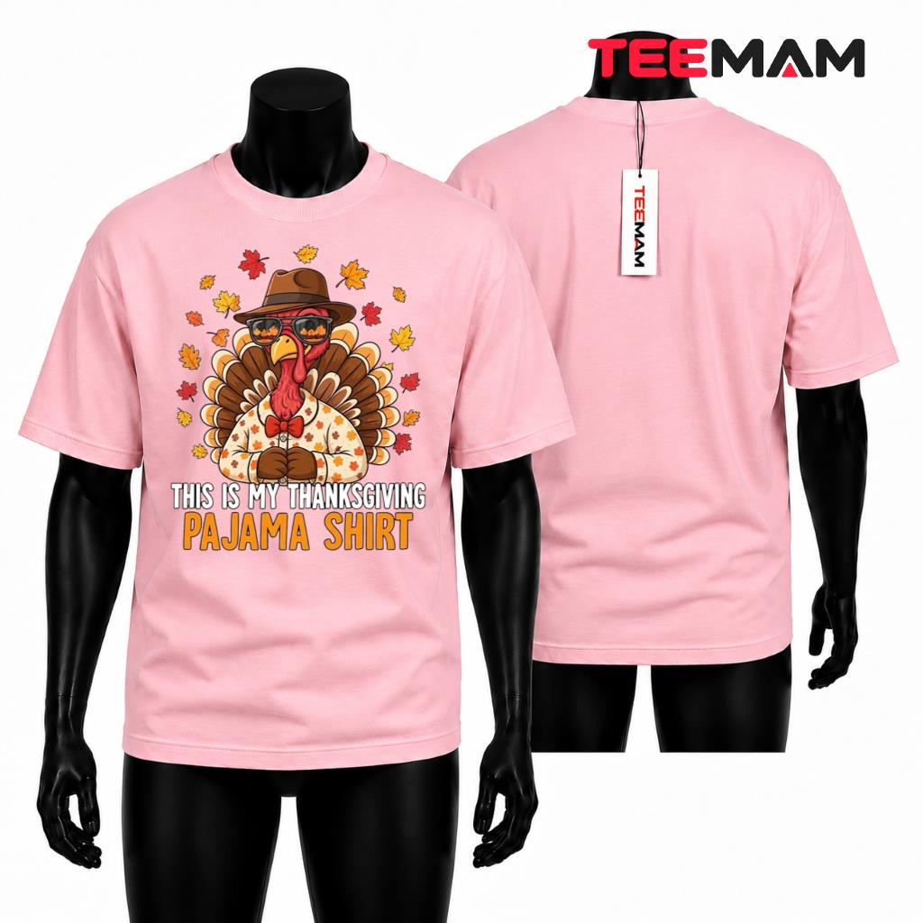 This Is My Thanksgiving Pajama T-Shirt Funny Turkey