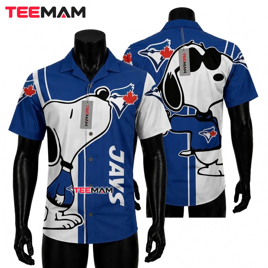 Toronto Blue Jays Hawaiian Shirt Cool Snoopy Front