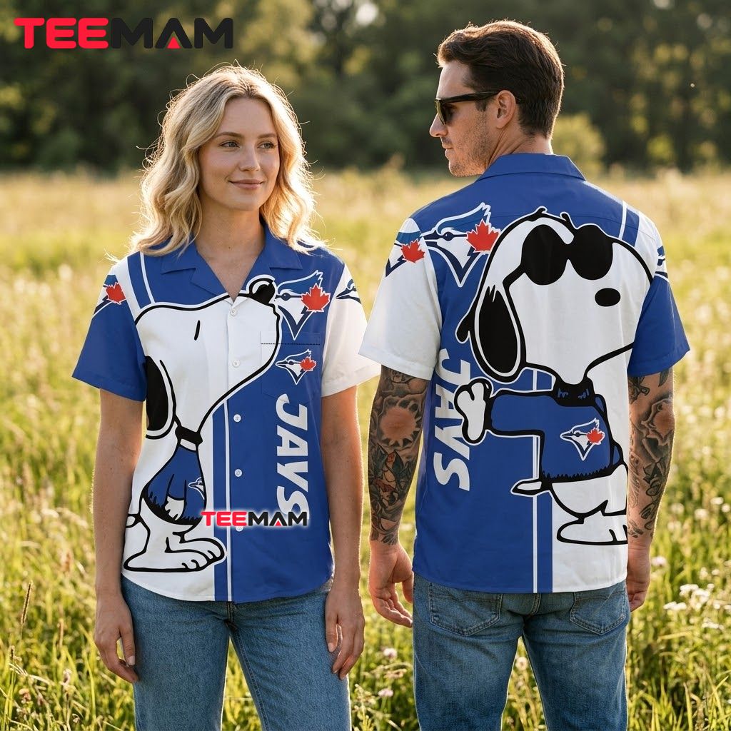 Toronto Blue Jays Hawaiian Shirt Cool Snoopy Back Toronto Blue Jays Hawaiian Shirt Cool Snoopy Back