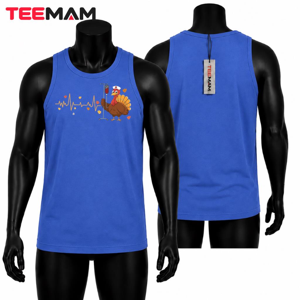 Turkey Nurse Thanksgiving Tank Top Heartbeat Funny Autumn Turkey Nurse Thanksgiving Tank Top Heartbeat Funny Autumn