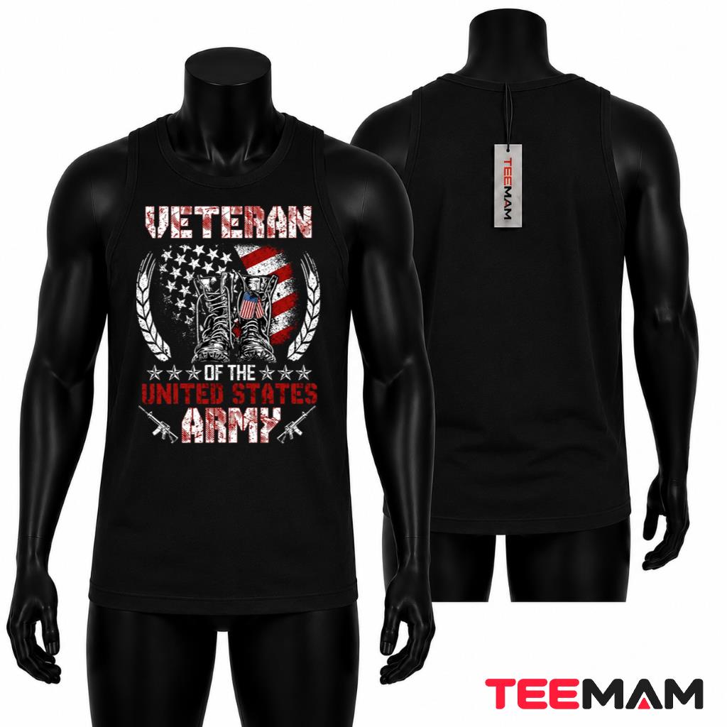 Veteran Of The United States Army Flag Military Graphic Tank Top Veteran Of The United States Army Flag Military Graphic Tank Top