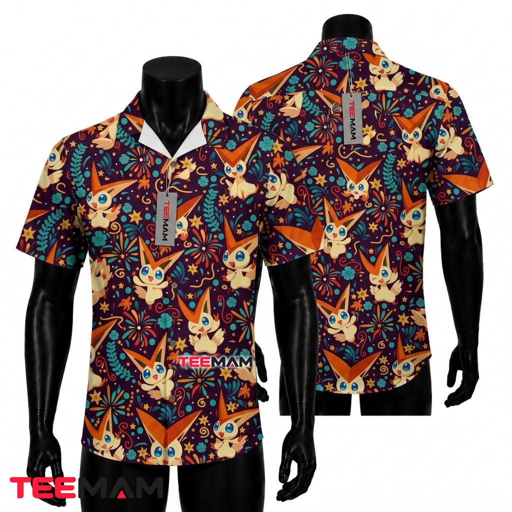 Cute Pokemon Hawaiian Shirt Chibi Character Mix
