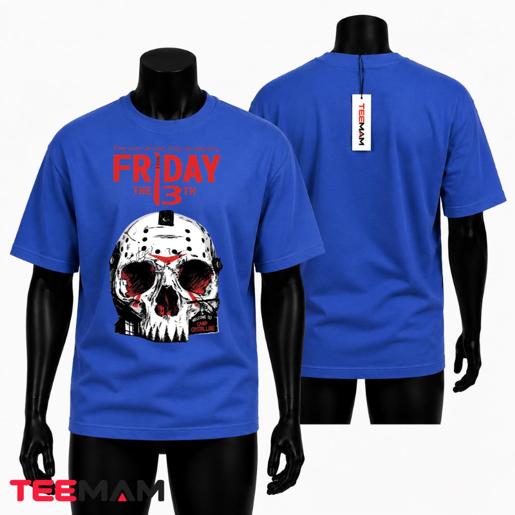 Vintage Friday The 13th Horror Movie T-Shirt Jason Skull Camp Crystal Lake